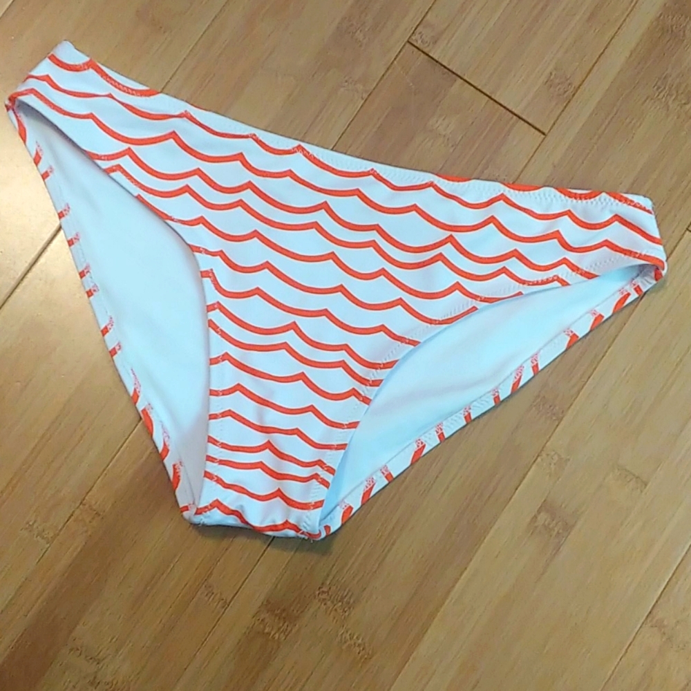 C Apparel Bikini Bottoms Orange White